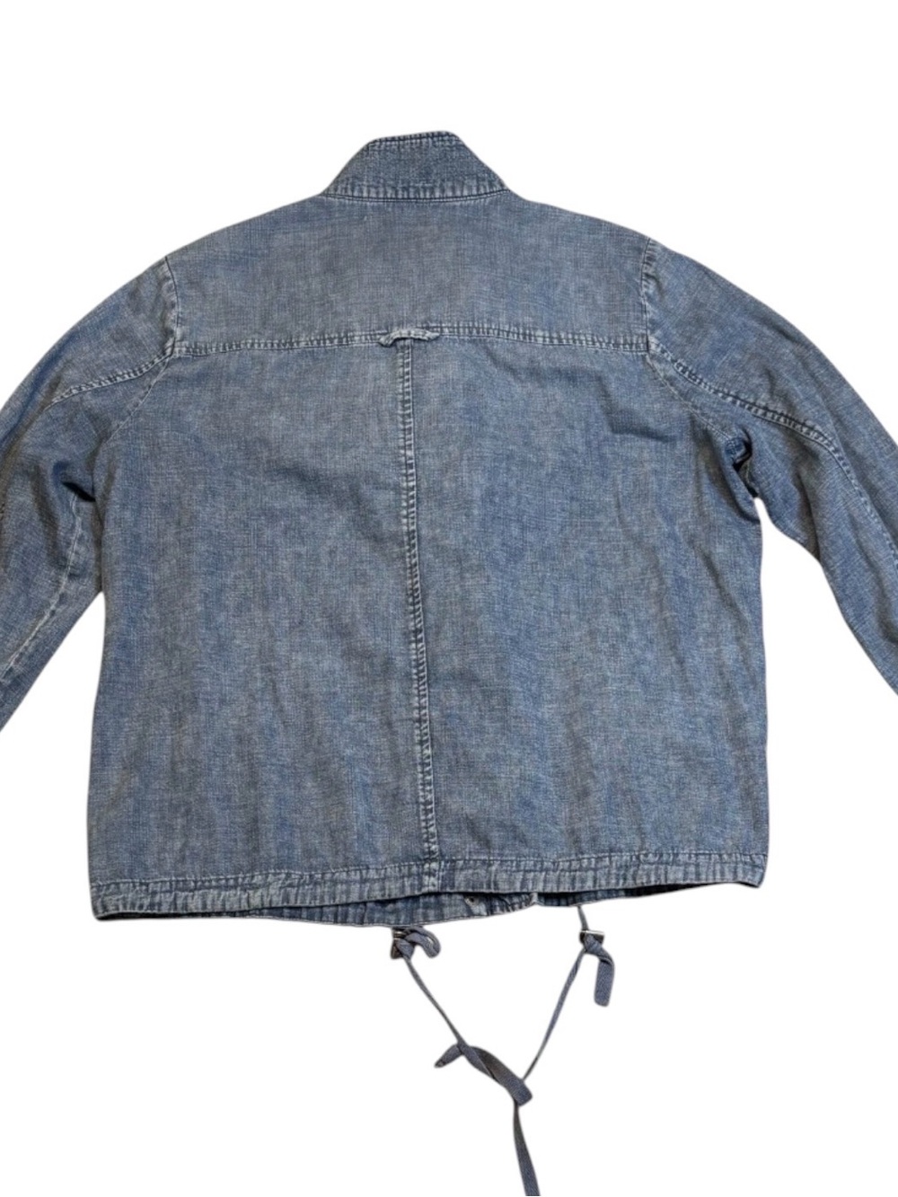 Billy T Ava Zip-Front Utility Jacket – Chambray Denim Jacket Women's Large EUC - Picture 8 of 8